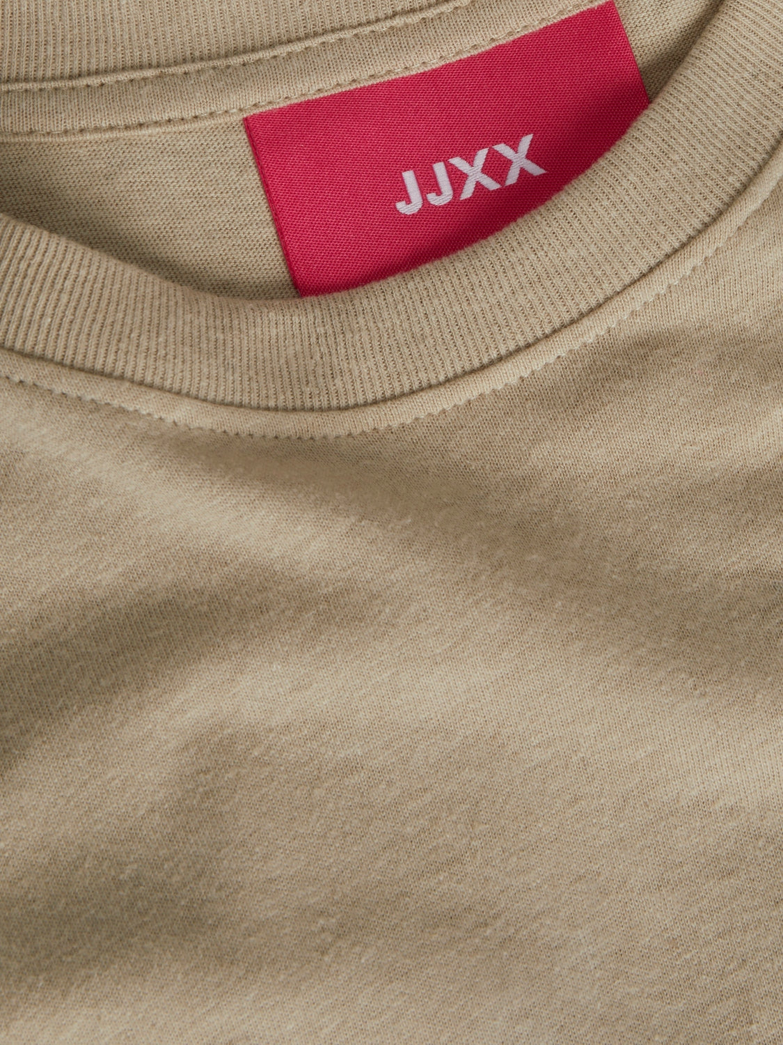 JXISLA T-Skjorte Linblanding Beige
