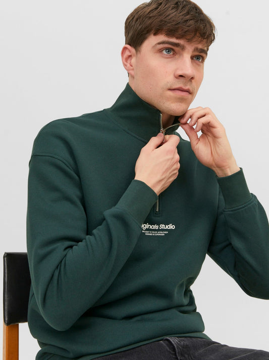 JORVESTERBRO Zip Sweater Green 