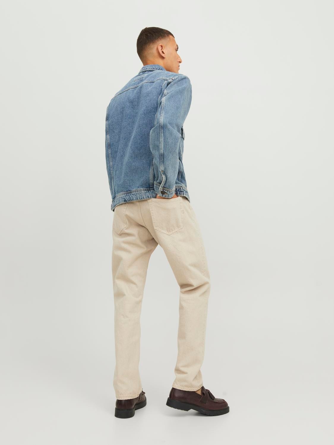 JJICHRIS 900 Loose Fit Jeans Beige