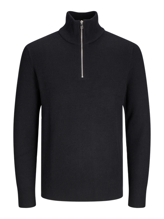 JJEPERFECT Half Zip Genser Svart