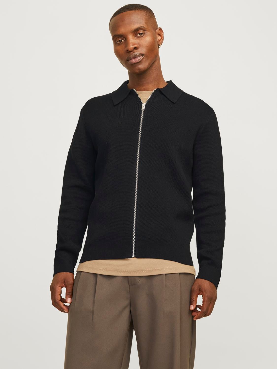 JPRBLAMILANO Polo Zip Cardigan